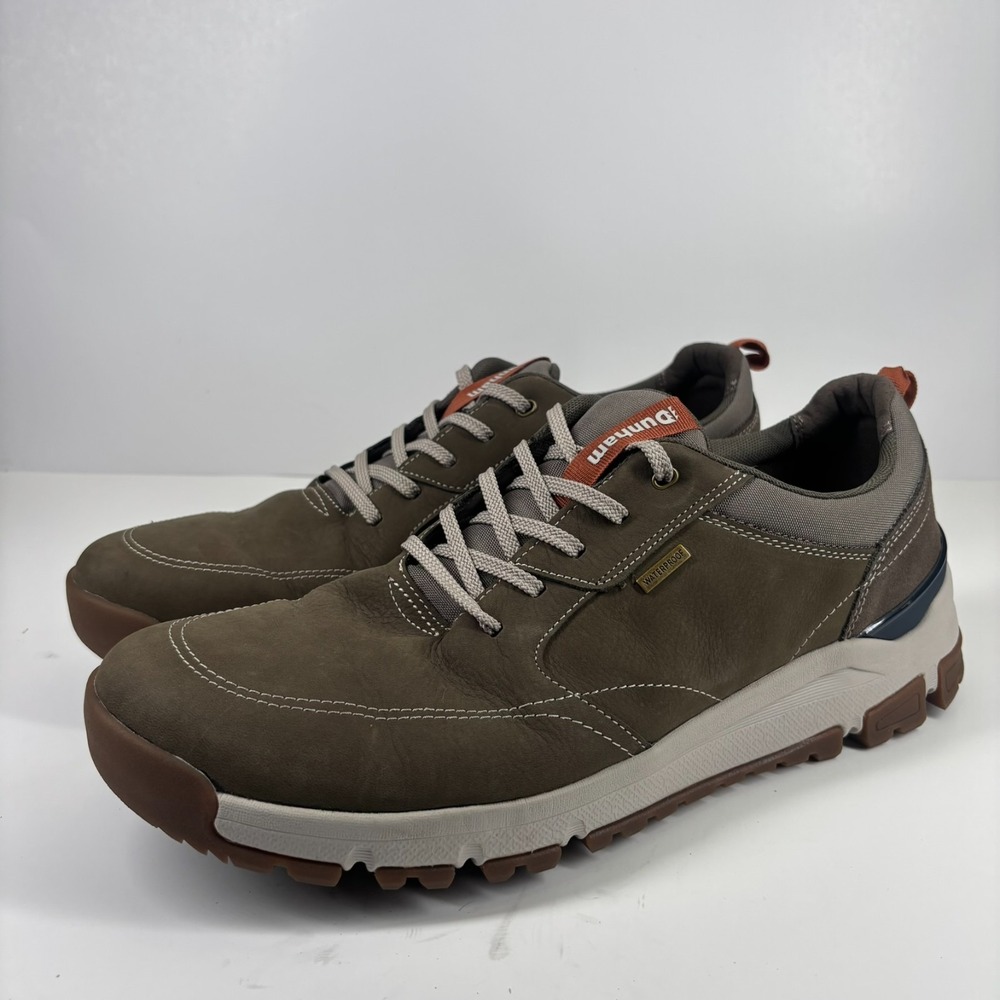Dunham Glastonbury Men's US 16 Breen Leather Waterproof Walking Shoes CI7975